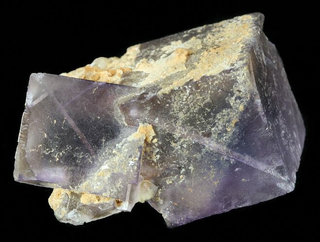 Purple, Cubic Fluorite with Calcite - Pakistan #38648